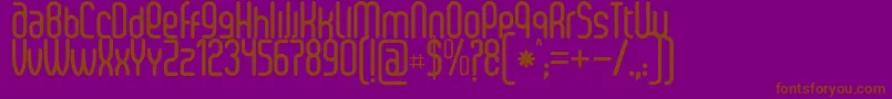 SenziBold-fontti – ruskeat fontit violetilla taustalla