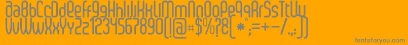 SenziBold-fontti – harmaat kirjasimet oranssilla taustalla