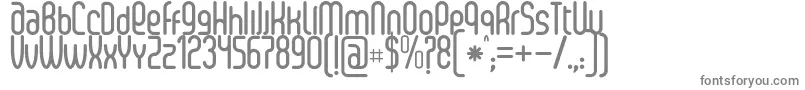 フォントSenziBold – 白い背景に灰色の文字