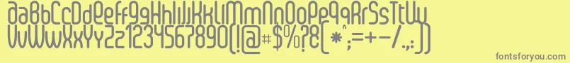 SenziBold Font – Gray Fonts on Yellow Background