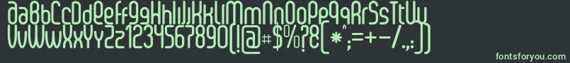 SenziBold-fontti – vihreät fontit mustalla taustalla