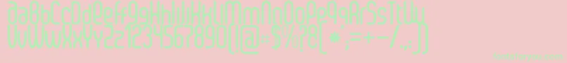 SenziBold-Schriftart – Grüne Schriften auf rosa Hintergrund