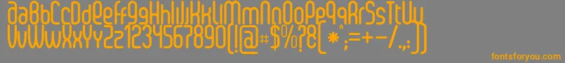 フォントSenziBold – オレンジの文字は灰色の背景にあります。