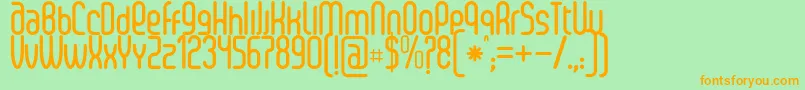Шрифт SenziBold – оранжевые шрифты на зелёном фоне