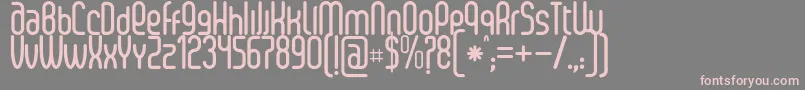 フォントSenziBold – 灰色の背景にピンクのフォント