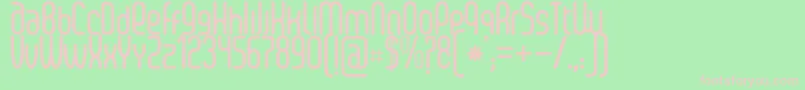 SenziBold-Schriftart – Rosa Schriften auf grünem Hintergrund