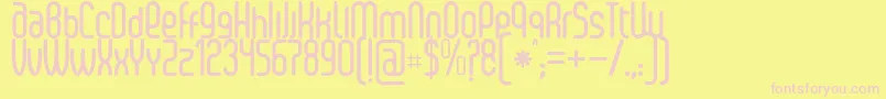 SenziBold Font – Pink Fonts on Yellow Background