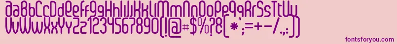 フォントSenziBold – ピンクの背景に紫のフォント
