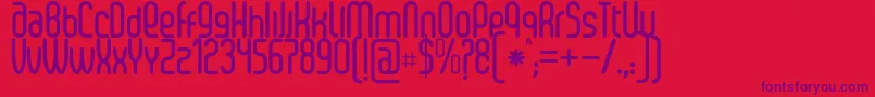 SenziBold-fontti – violetit fontit punaisella taustalla