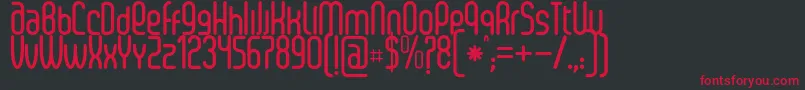 SenziBold Font – Red Fonts on Black Background