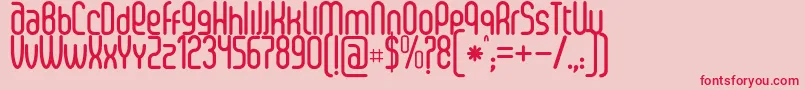 SenziBold Font – Red Fonts on Pink Background
