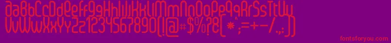 SenziBold-fontti – punaiset fontit violetilla taustalla