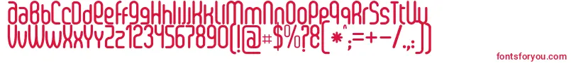 SenziBold Font – Red Fonts on White Background