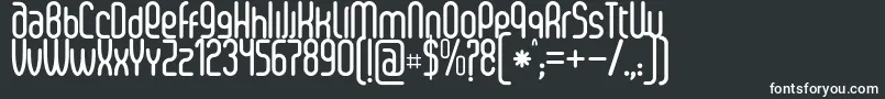 SenziBold Font – White Fonts on Black Background
