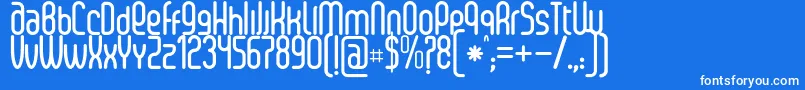Шрифт SenziBold – белые шрифты на синем фоне
