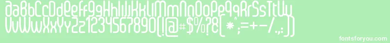 SenziBold-fontti – valkoiset fontit vihreällä taustalla