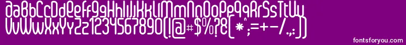 SenziBold-fontti – valkoiset fontit violetilla taustalla