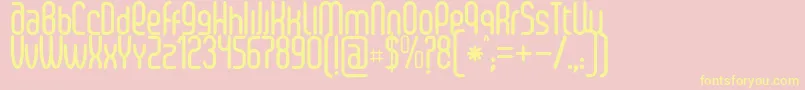 SenziBold-fontti – keltaiset fontit vaaleanpunaisella taustalla