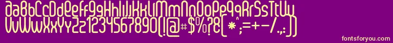SenziBold Font – Yellow Fonts on Purple Background