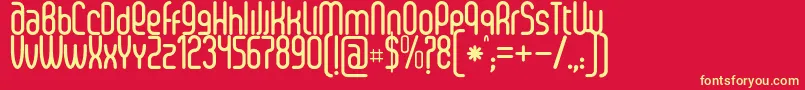 SenziBold Font – Yellow Fonts on Red Background