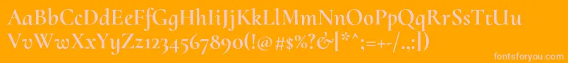 CormorantuprightBold Font – Pink Fonts on Orange Background