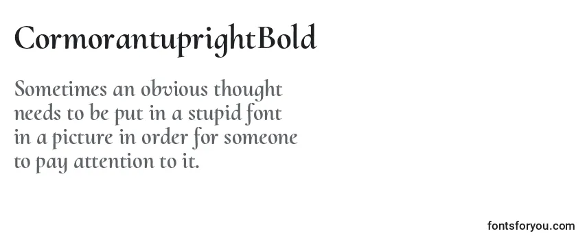 Review of the CormorantuprightBold Font