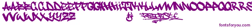 Justfist-Schriftart – Violette Schriften