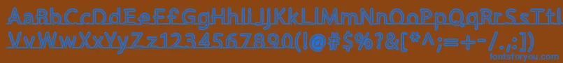 FortrackRegular Font – Blue Fonts on Brown Background