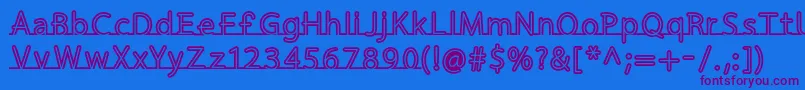 FortrackRegular Font – Purple Fonts on Blue Background