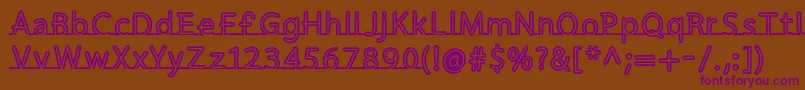 FortrackRegular Font – Purple Fonts on Brown Background