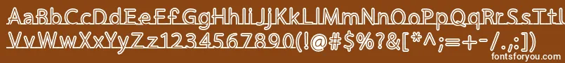 FortrackRegular Font – White Fonts on Brown Background