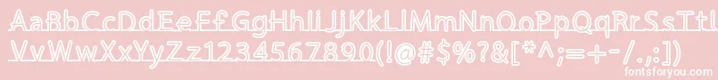 FortrackRegular Font – White Fonts on Pink Background