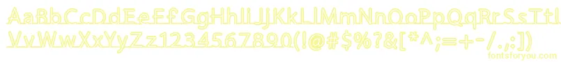 FortrackRegular Font – Yellow Fonts on White Background