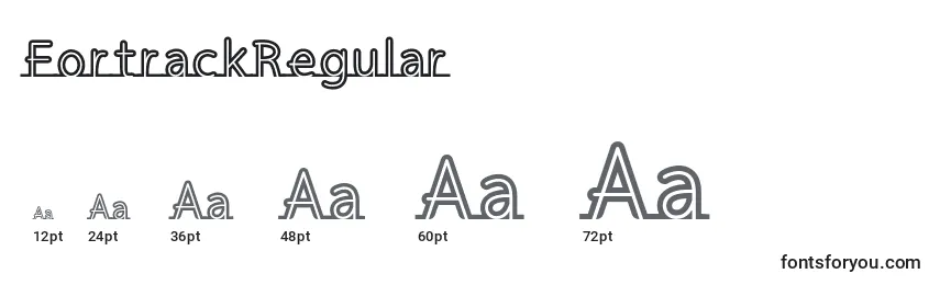 FortrackRegular Font Sizes