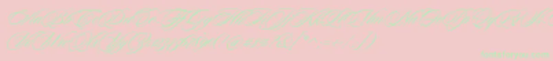 SloopScripttwo-Schriftart – Grüne Schriften auf rosa Hintergrund