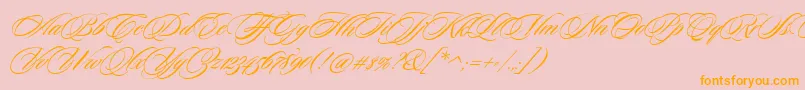 SloopScripttwo Font – Orange Fonts on Pink Background