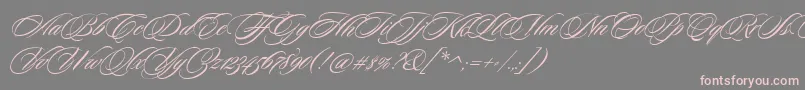 SloopScripttwo-Schriftart – Rosa Schriften auf grauem Hintergrund