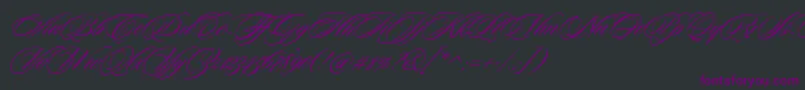 SloopScripttwo-Schriftart – Violette Schriften auf schwarzem Hintergrund