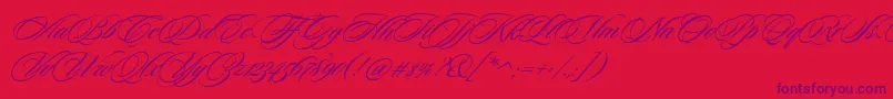 SloopScripttwo Font – Purple Fonts on Red Background