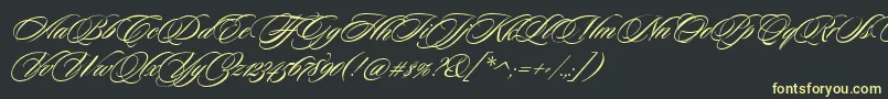 SloopScripttwo Font – Yellow Fonts on Black Background