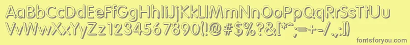 VolkswagenshadowRegular Font – Gray Fonts on Yellow Background