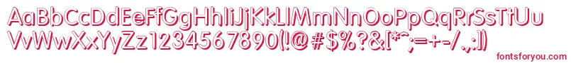 VolkswagenshadowRegular Font – Red Fonts on White Background