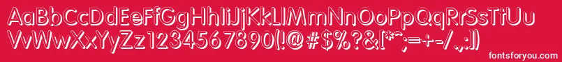VolkswagenshadowRegular Font – White Fonts on Red Background