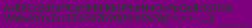 AlbertaBold-fontti – mustat fontit violetilla taustalla