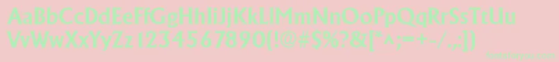 AlbertaBold Font – Green Fonts on Pink Background