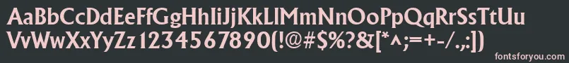 AlbertaBold Font – Pink Fonts on Black Background