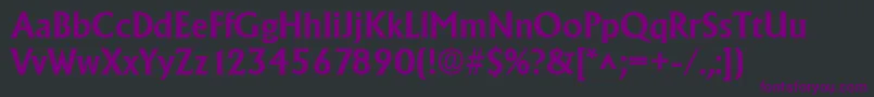 Шрифт AlbertaBold – фиолетовые шрифты на чёрном фоне