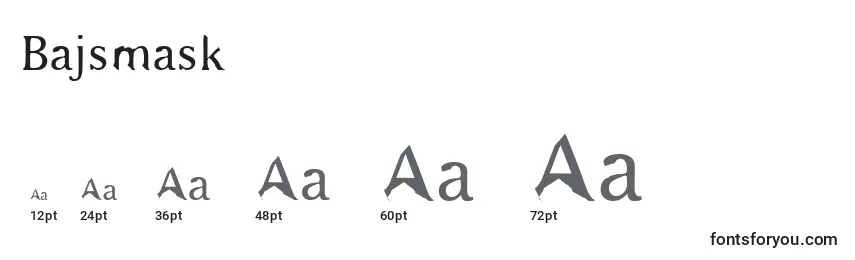 Размеры шрифта Bajsmask