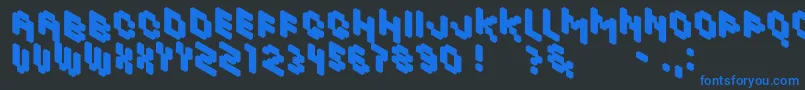 KhalijakaBlack Font – Blue Fonts on Black Background