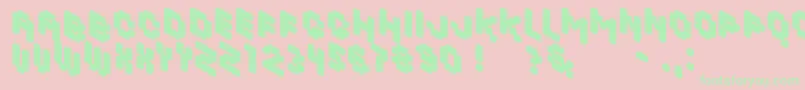 KhalijakaBlack Font – Green Fonts on Pink Background